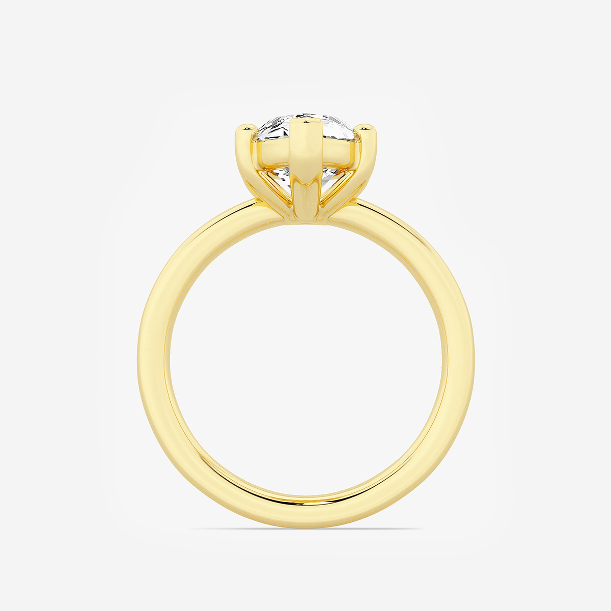 Additional Image 1 for  3 1/2 ctw Marquise Lab Grown Diamond Low Setting Solitaire Engagement Ring