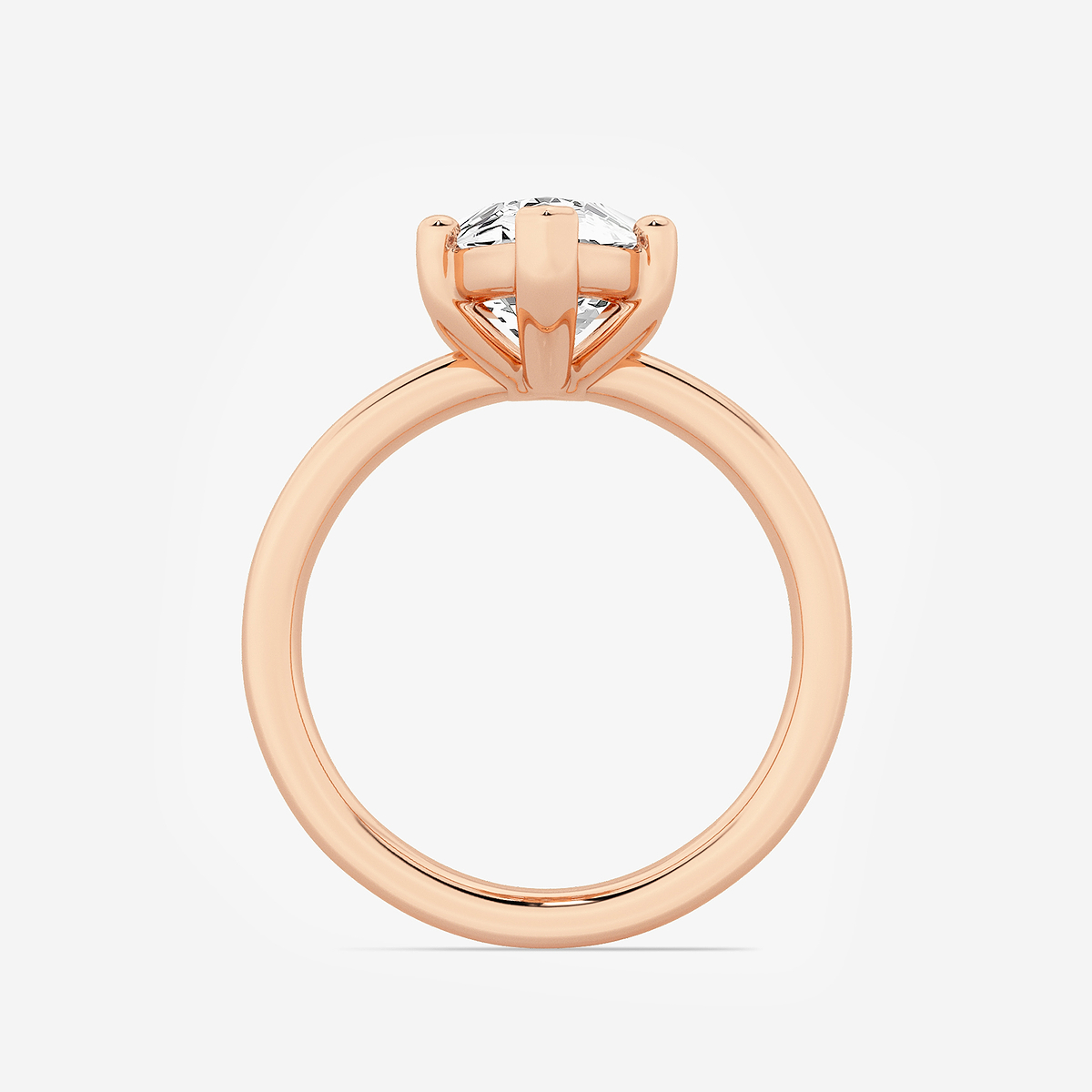 Additional Image 1 for  4 ctw Marquise Lab Grown Diamond Low Setting Solitaire Engagement Ring