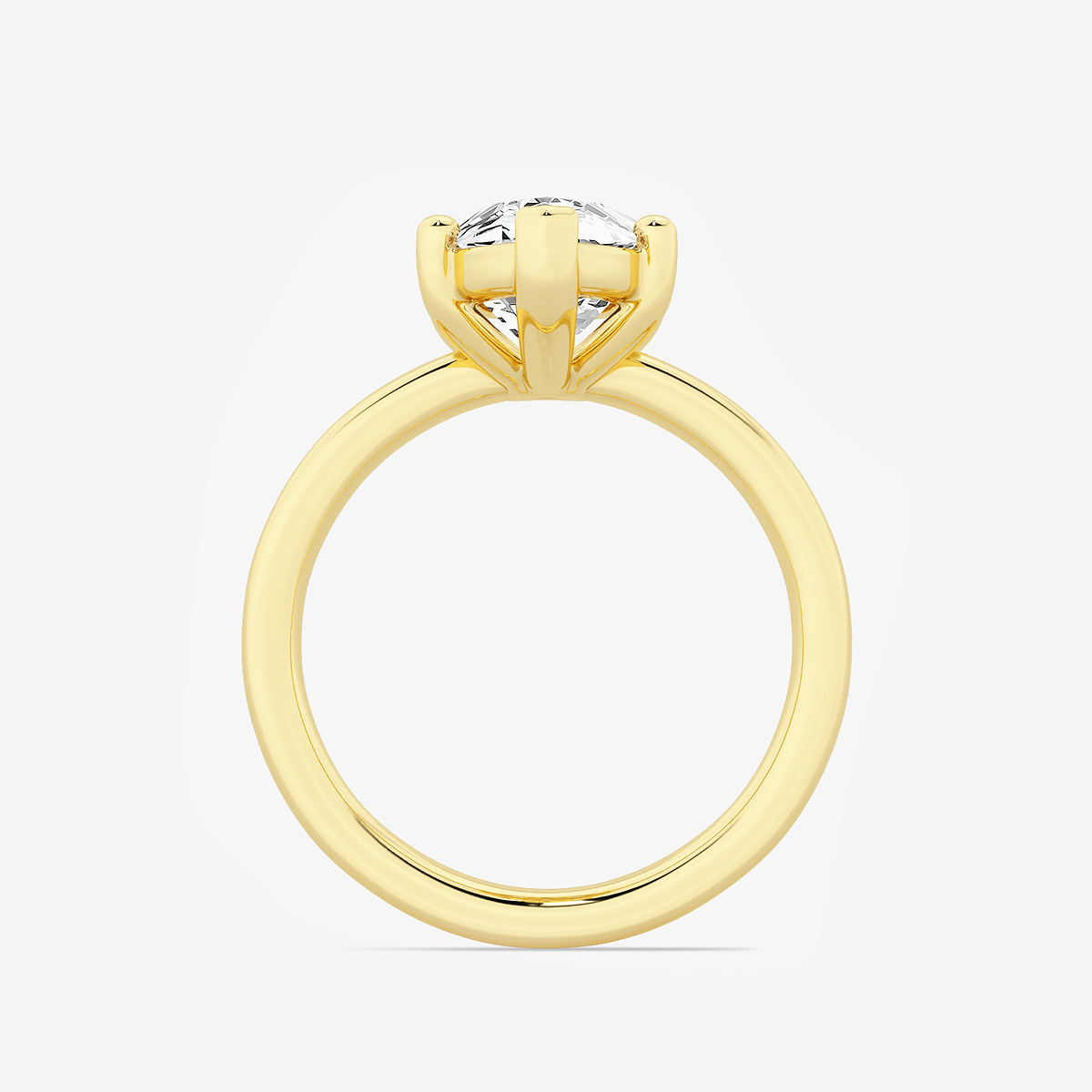 Additional Image 1 for  4 ctw Marquise Lab Grown Diamond Low Setting Solitaire Engagement Ring