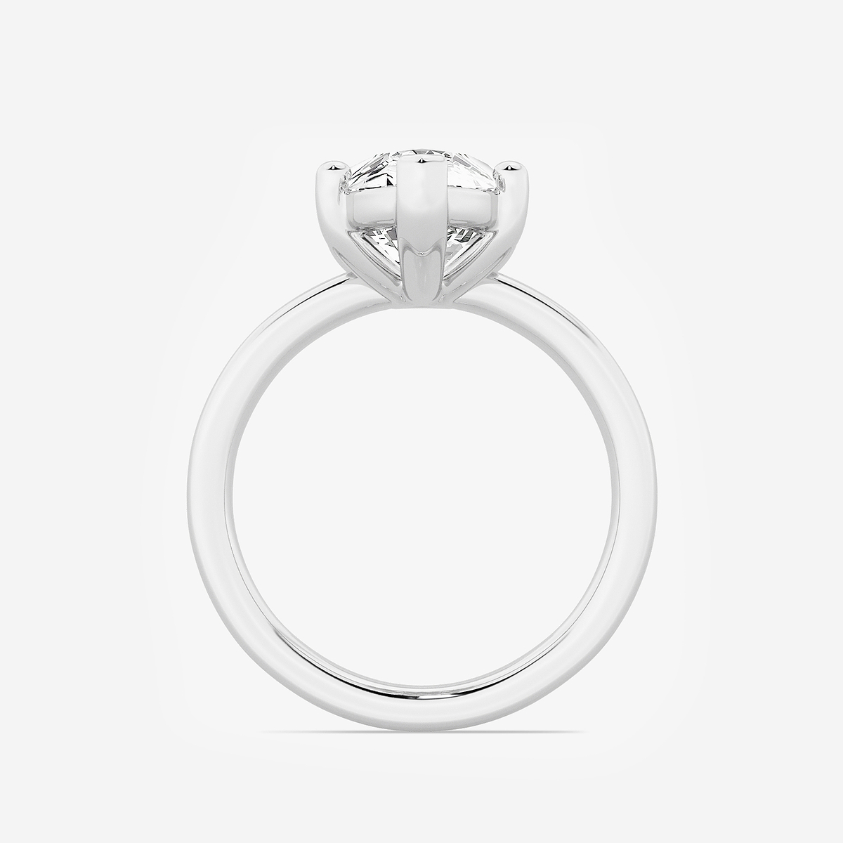 Additional Image 1 for  4 ctw Marquise Lab Grown Diamond Low Setting Solitaire Engagement Ring