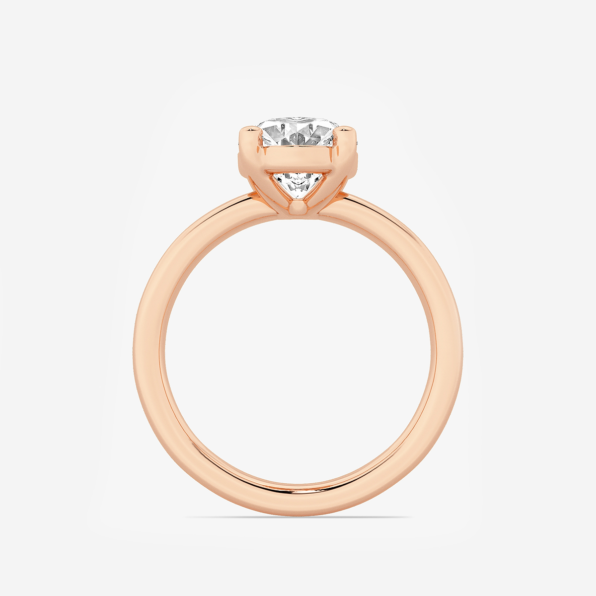 Additional Image 1 for  2 ctw Oval Lab Grown Diamond Low Setting Solitaire Engagement Ring