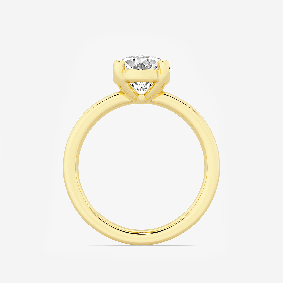 Additional Image 1 for  2 1/2 ctw Oval Lab Grown Diamond Low Setting Solitaire Engagement Ring