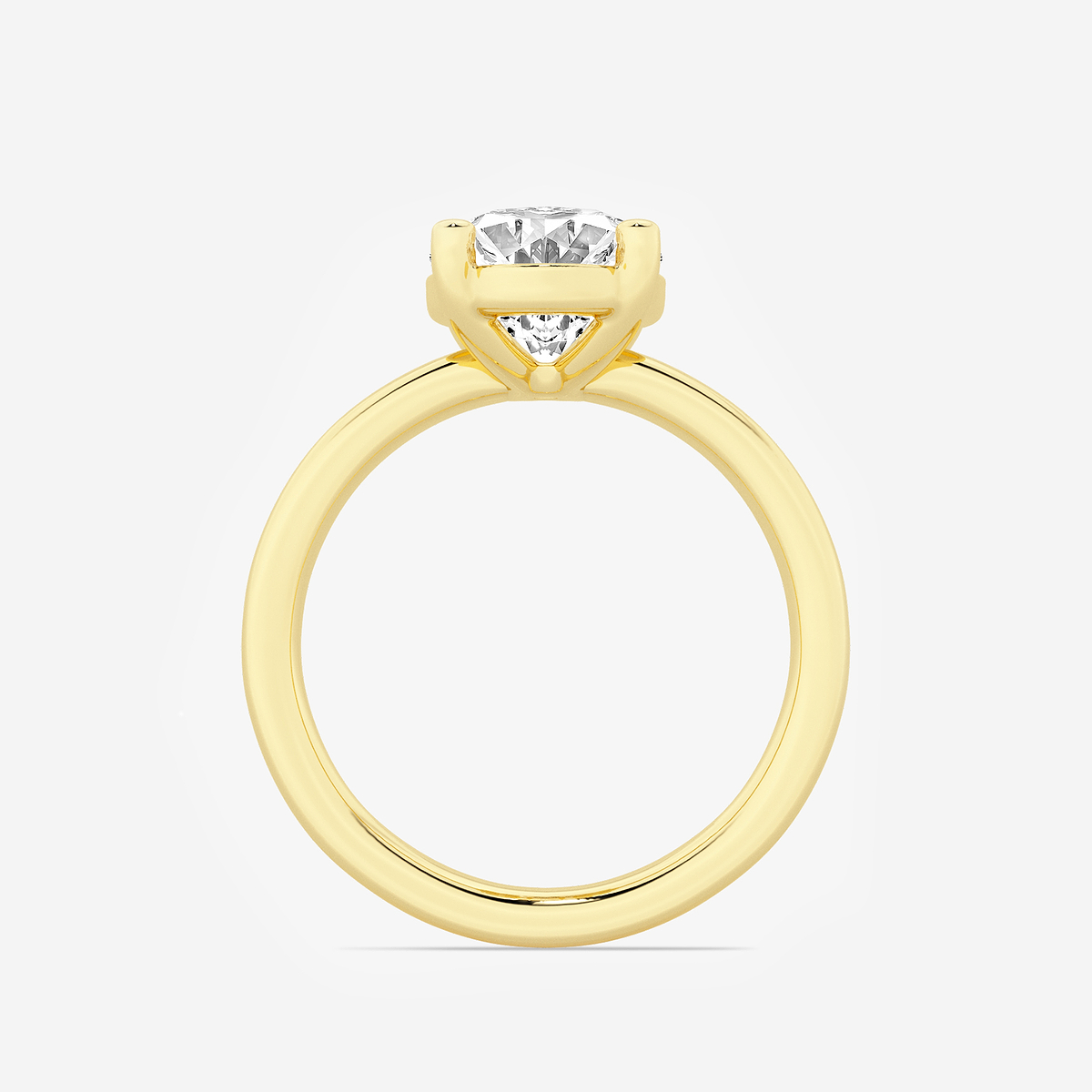 Additional Image 1 for  3 ctw Oval Lab Grown Diamond Low Setting Solitaire Engagement Ring