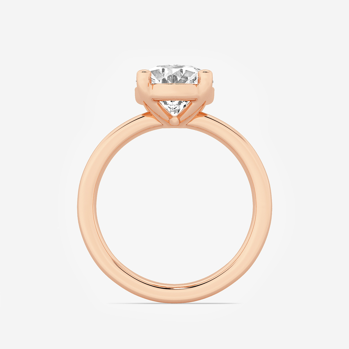 Additional Image 1 for  3 1/2 ctw Oval Lab Grown Diamond Low Setting Solitaire Engagement Ring