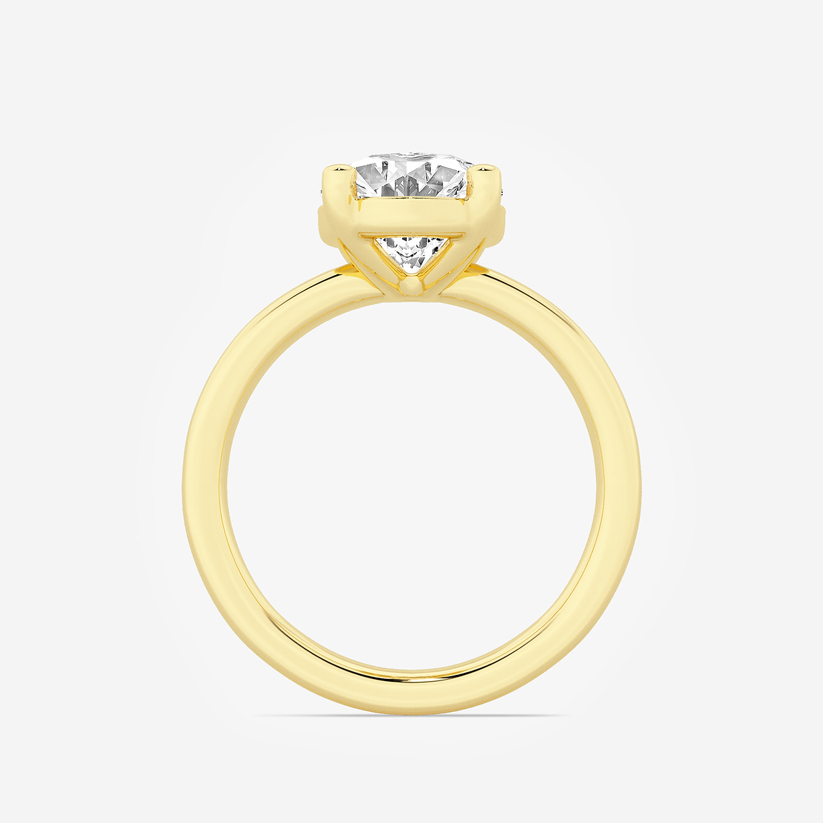 Additional Image 1 for  3 1/2 ctw Oval Lab Grown Diamond Low Setting Solitaire Engagement Ring
