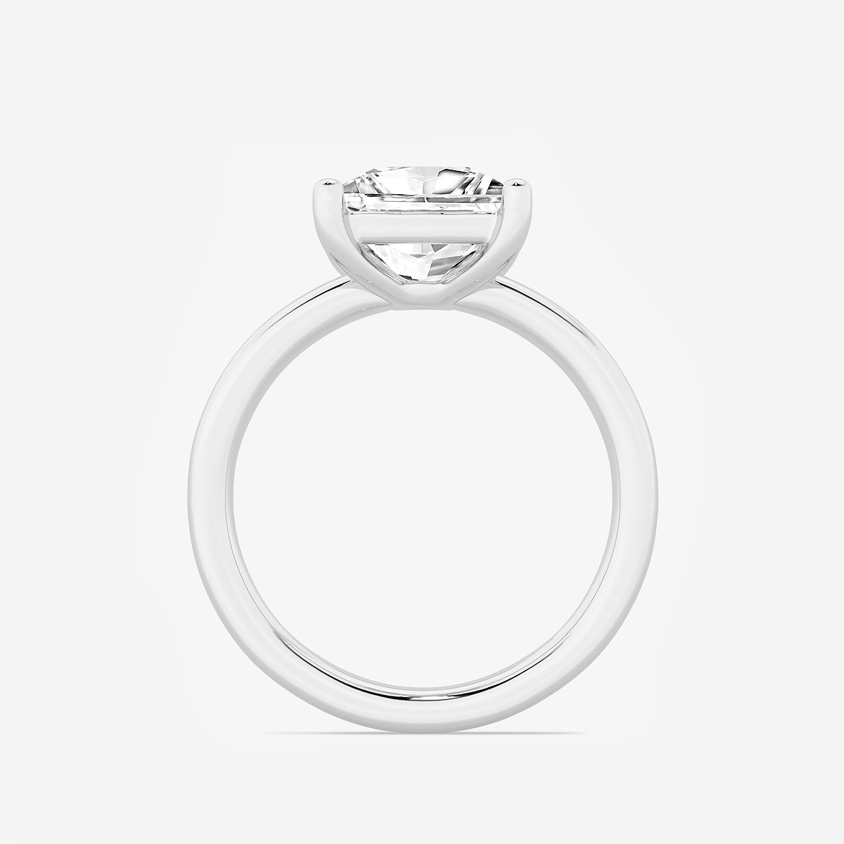 Additional Image 1 for  2 1/2 ctw Princess Lab Grown Diamond Low Setting Solitaire Engagement Ring