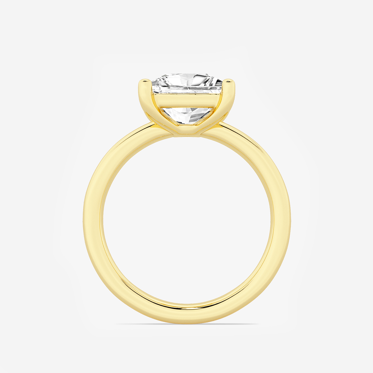Additional Image 1 for  2 1/2 ctw Princess Lab Grown Diamond Low Setting Solitaire Engagement Ring