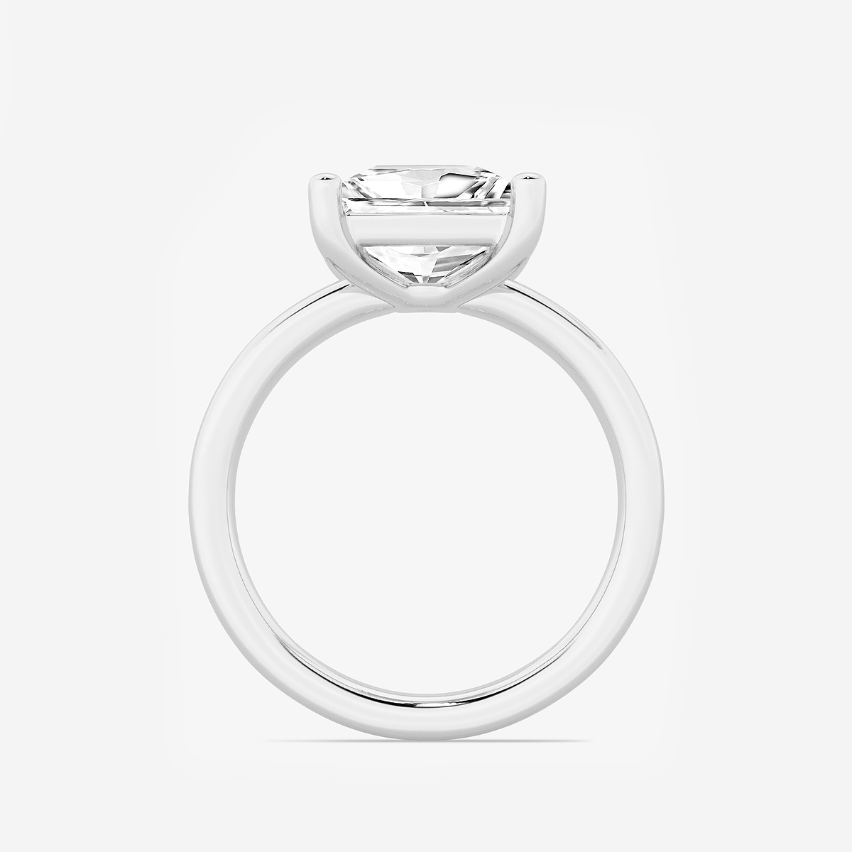Additional Image 1 for  3 ctw Princess Lab Grown Diamond Low Setting Solitaire Engagement Ring