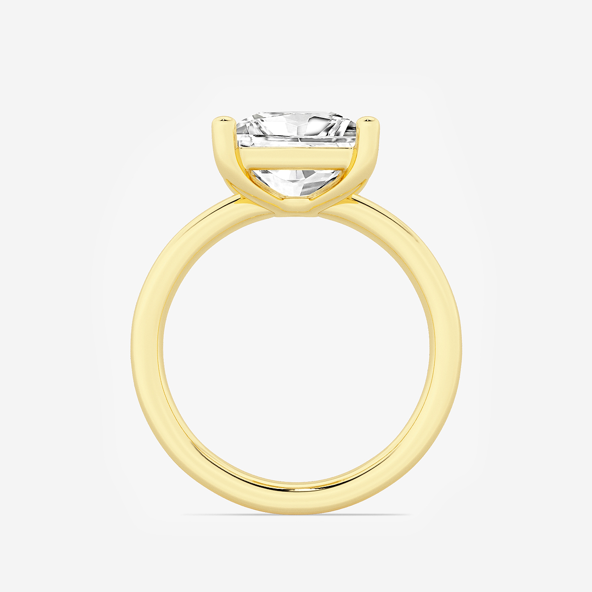 Additional Image 1 for  3 1/2 ctw Princess Lab Grown Diamond Low Setting Solitaire Engagement Ring