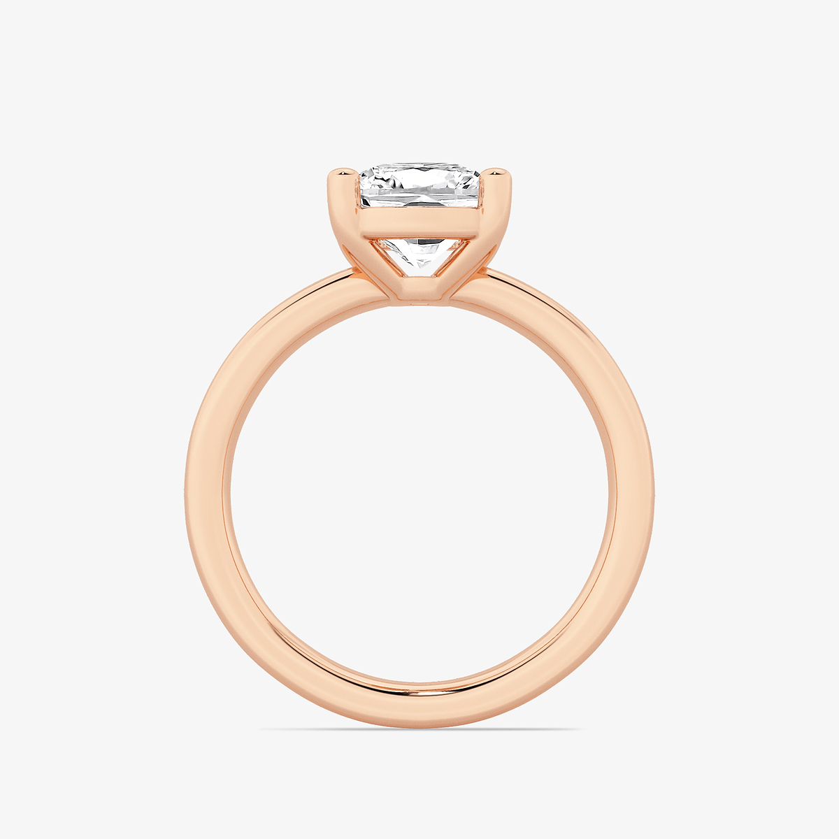 Additional Image 1 for  2 ctw Elongated Cushion Lab Grown Diamond Low Setting Solitaire Engagement Ring