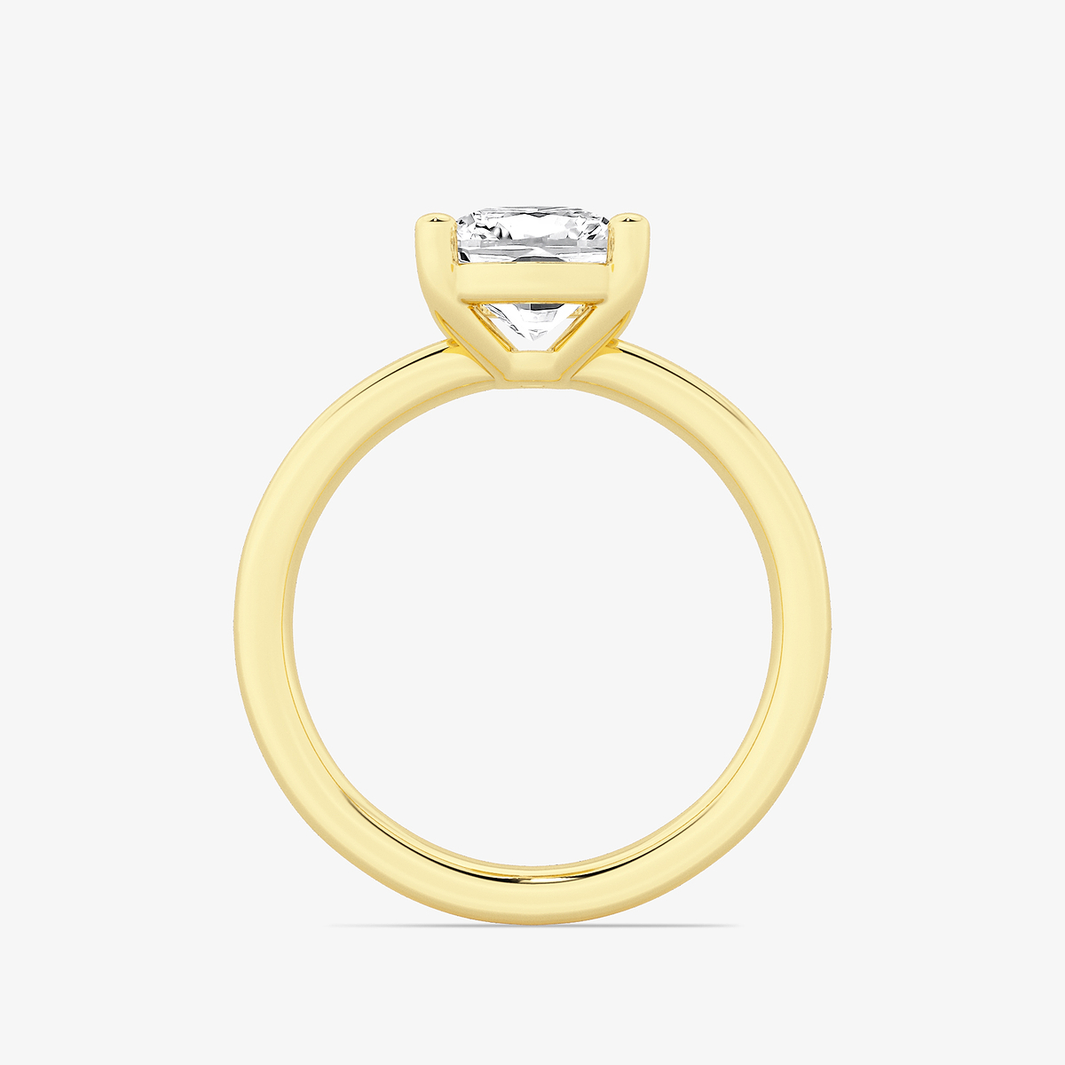 Additional Image 1 for  2 ctw Elongated Cushion Lab Grown Diamond Low Setting Solitaire Engagement Ring