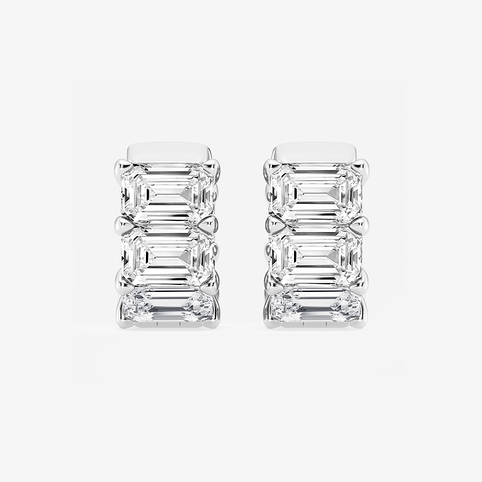 Huggie Emerald Hoops