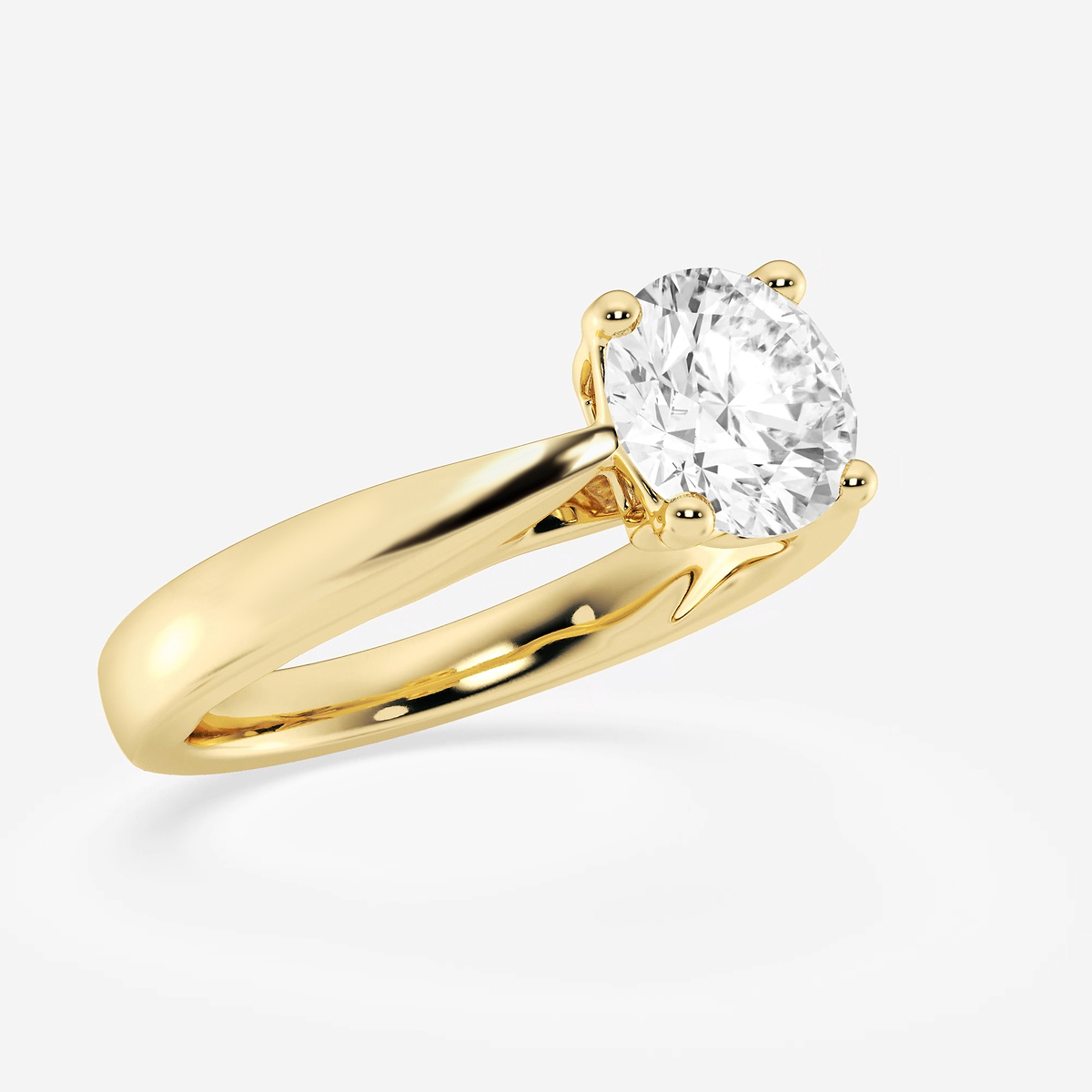 Additional Image 1 for  2 ctw Round Lab Grown Diamond Floral Solitaire Engagement Ring