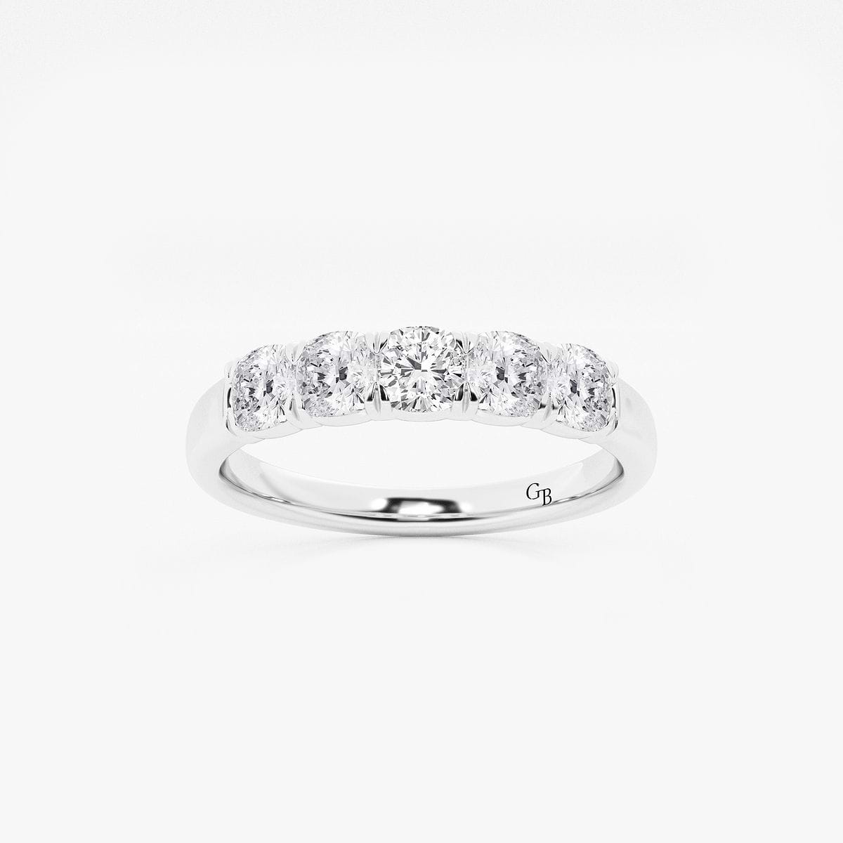 1 ctw Cushion Lab Grown Diamond Five-Stone Anniversary Band