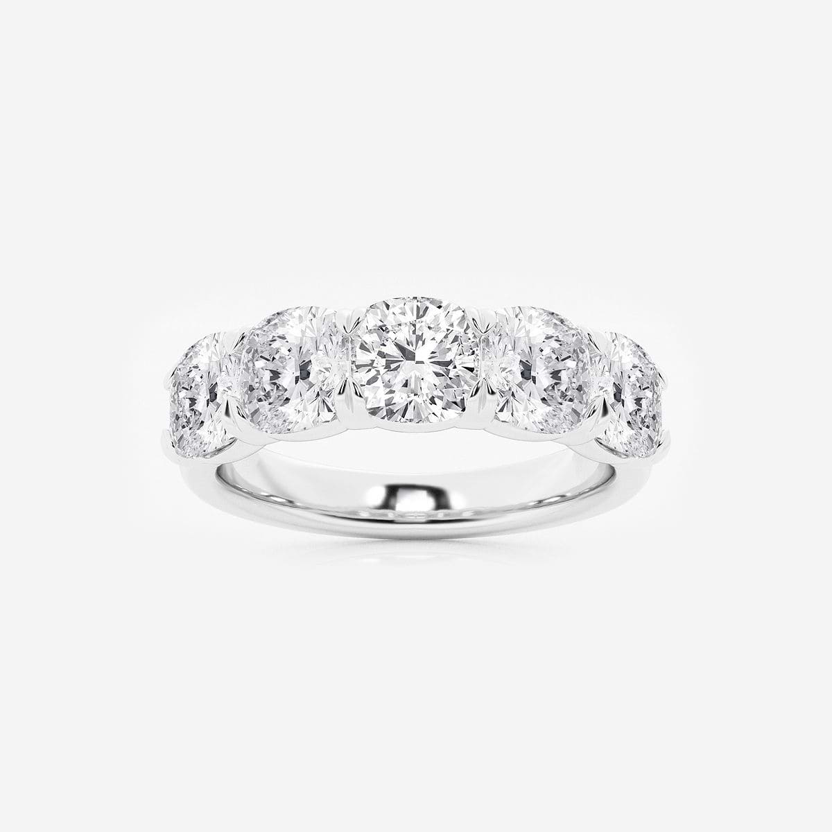 2 ctw Cushion Lab Grown Diamond Five-Stone Anniversary Band