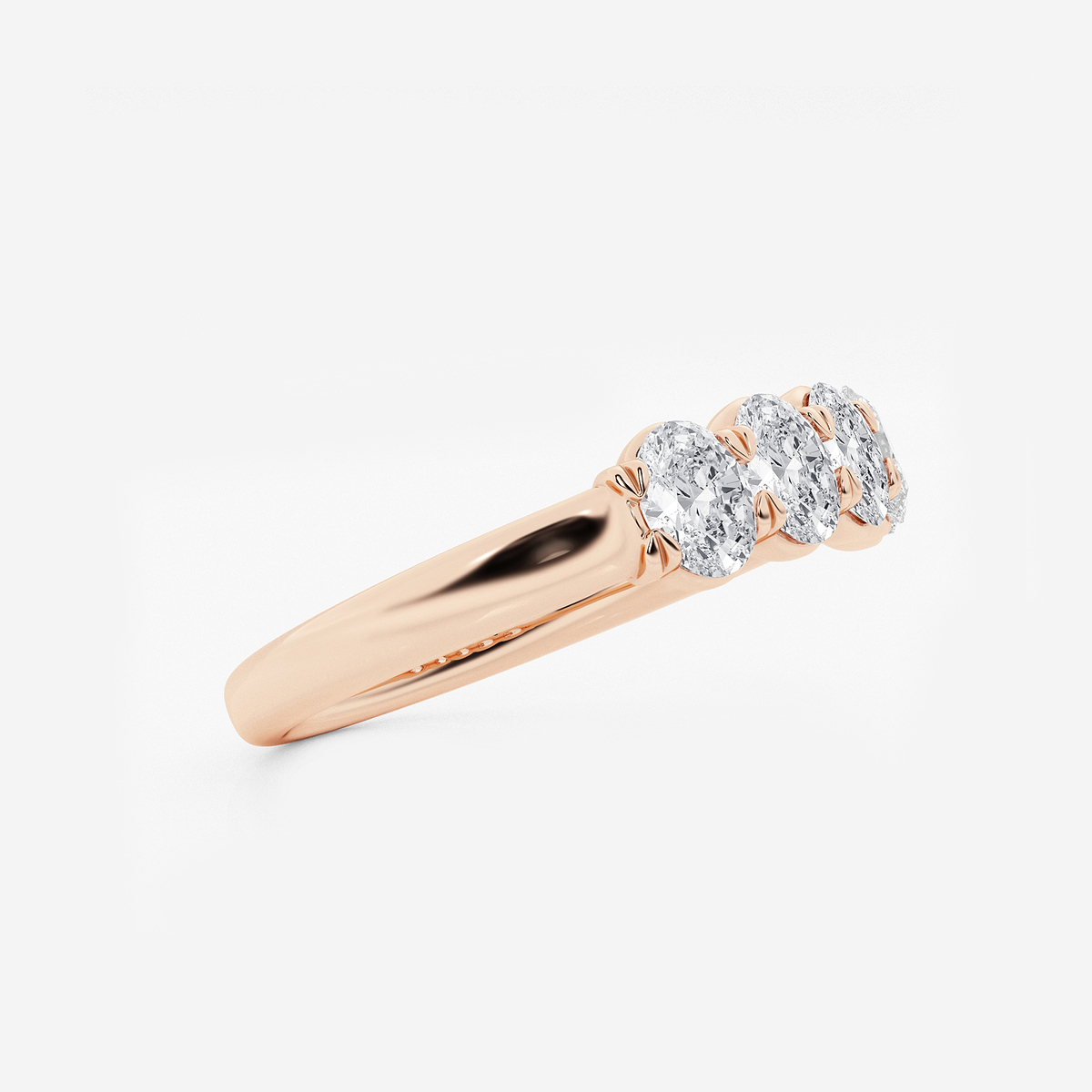 Additional Image 1 for  1 ctw Oval Lab Grown Diamond Five-Stone Anniversary Band