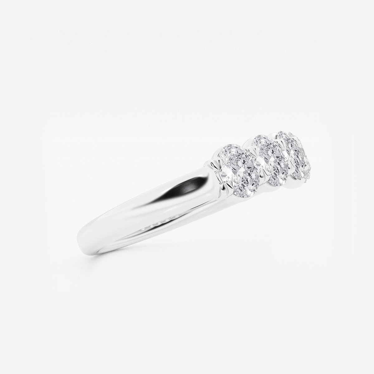 Additional Image 1 for  1 ctw Oval Lab Grown Diamond Five-Stone Anniversary Band
