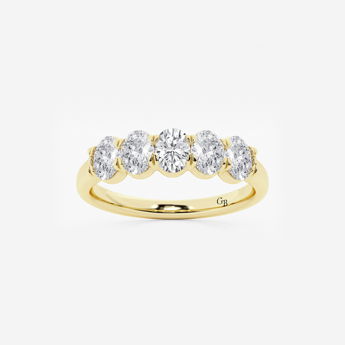 1 ctw Oval Lab Grown Diamond Five-Stone Anniversary Band