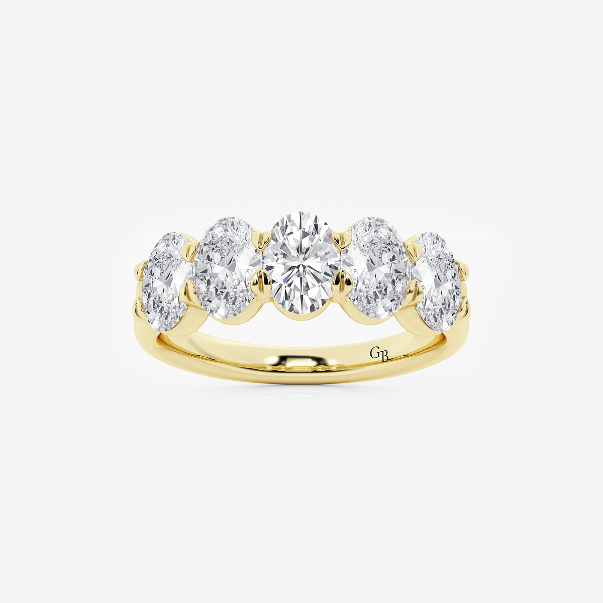 2 ctw Oval Lab Grown Diamond Five-Stone Anniversary Band