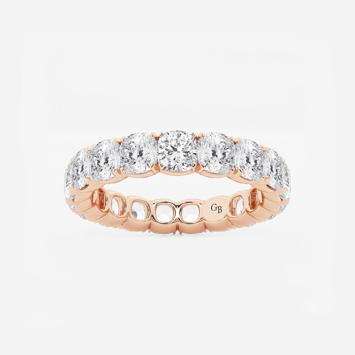 5 ctw Cushion Lab Grown Diamond Eternity Band - 3.9mm Width