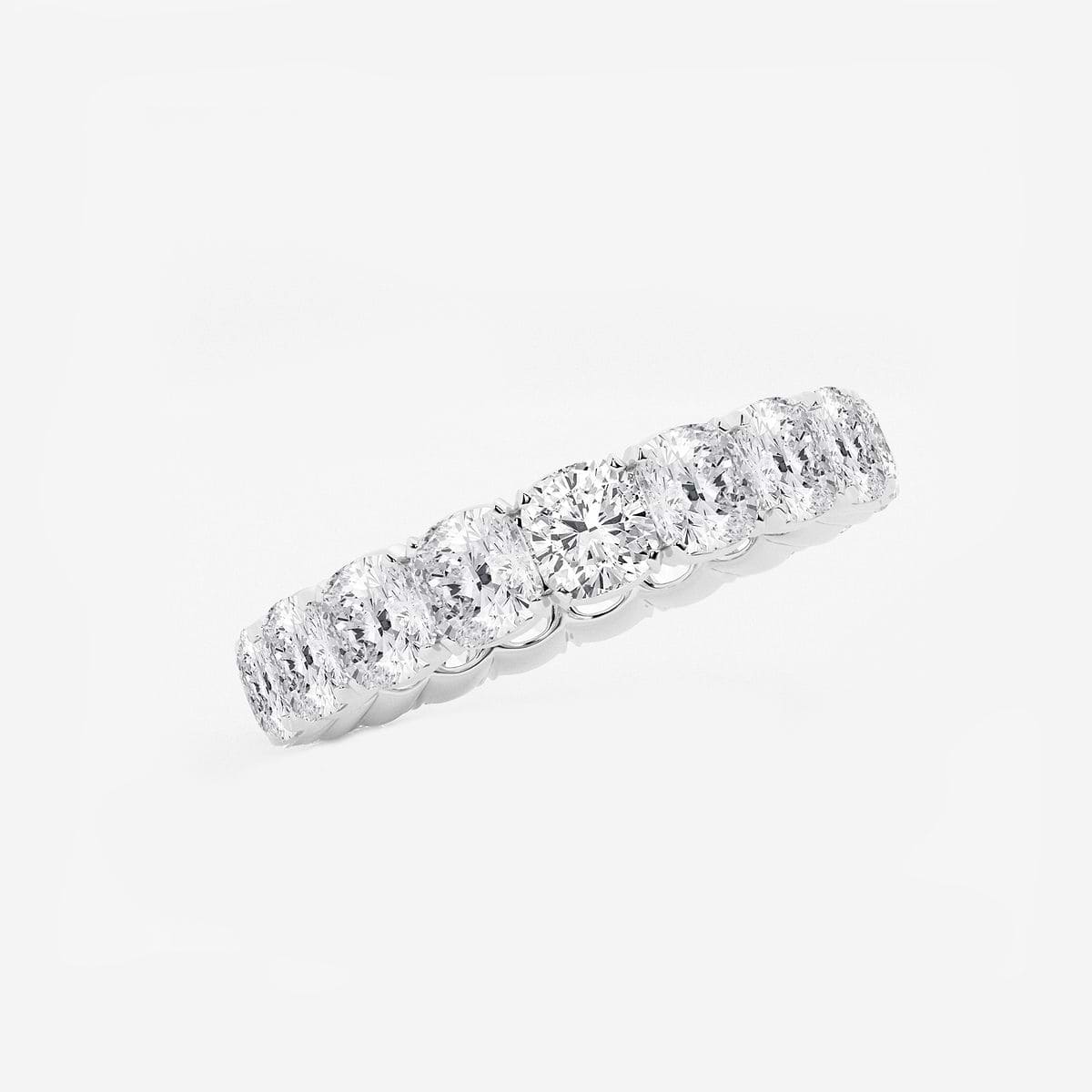 Additional Image 1 for  5 ctw Cushion Lab Grown Diamond Eternity Band - 4mm Width
