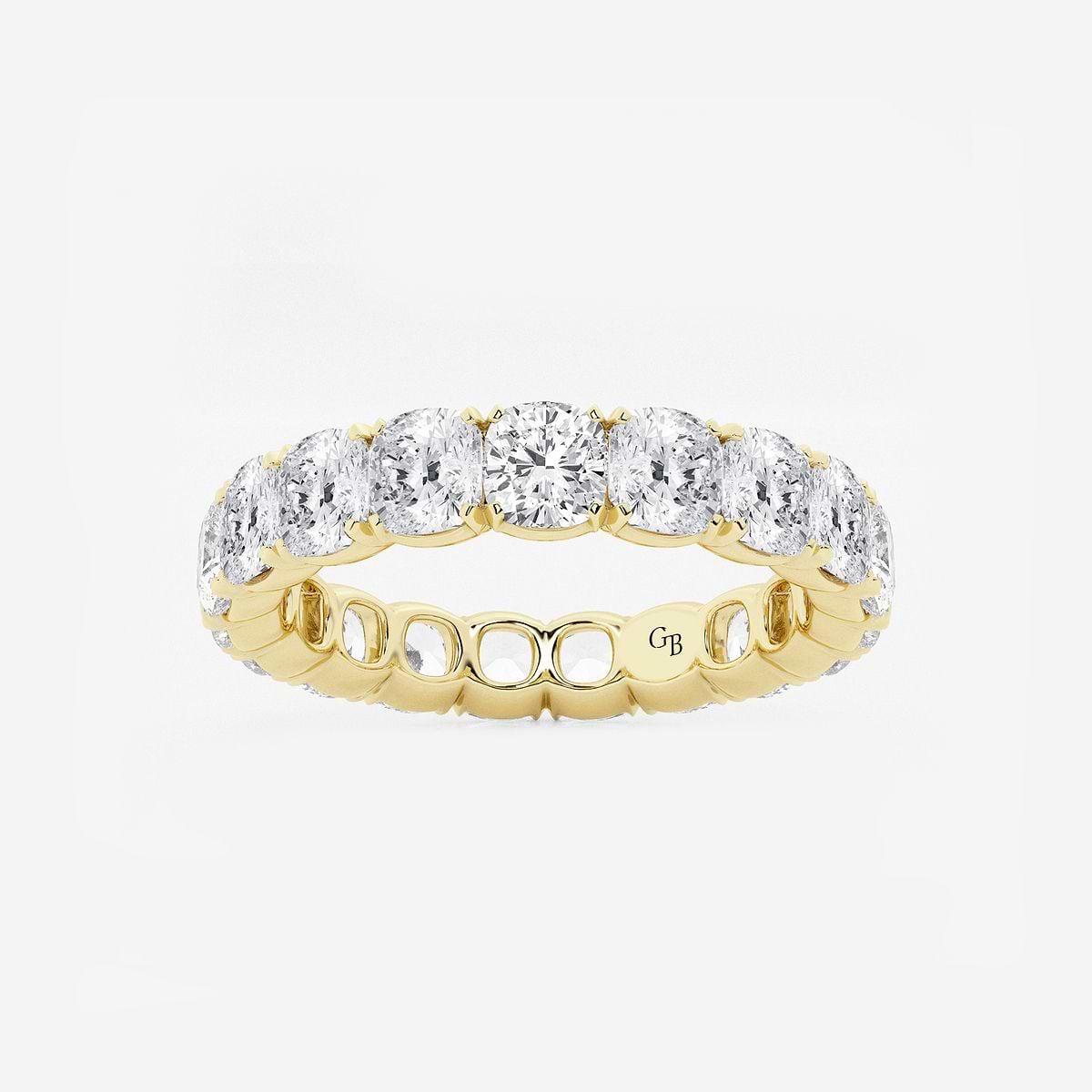 5 ctw Cushion Lab Grown Diamond Eternity Band - 3.8mm Width