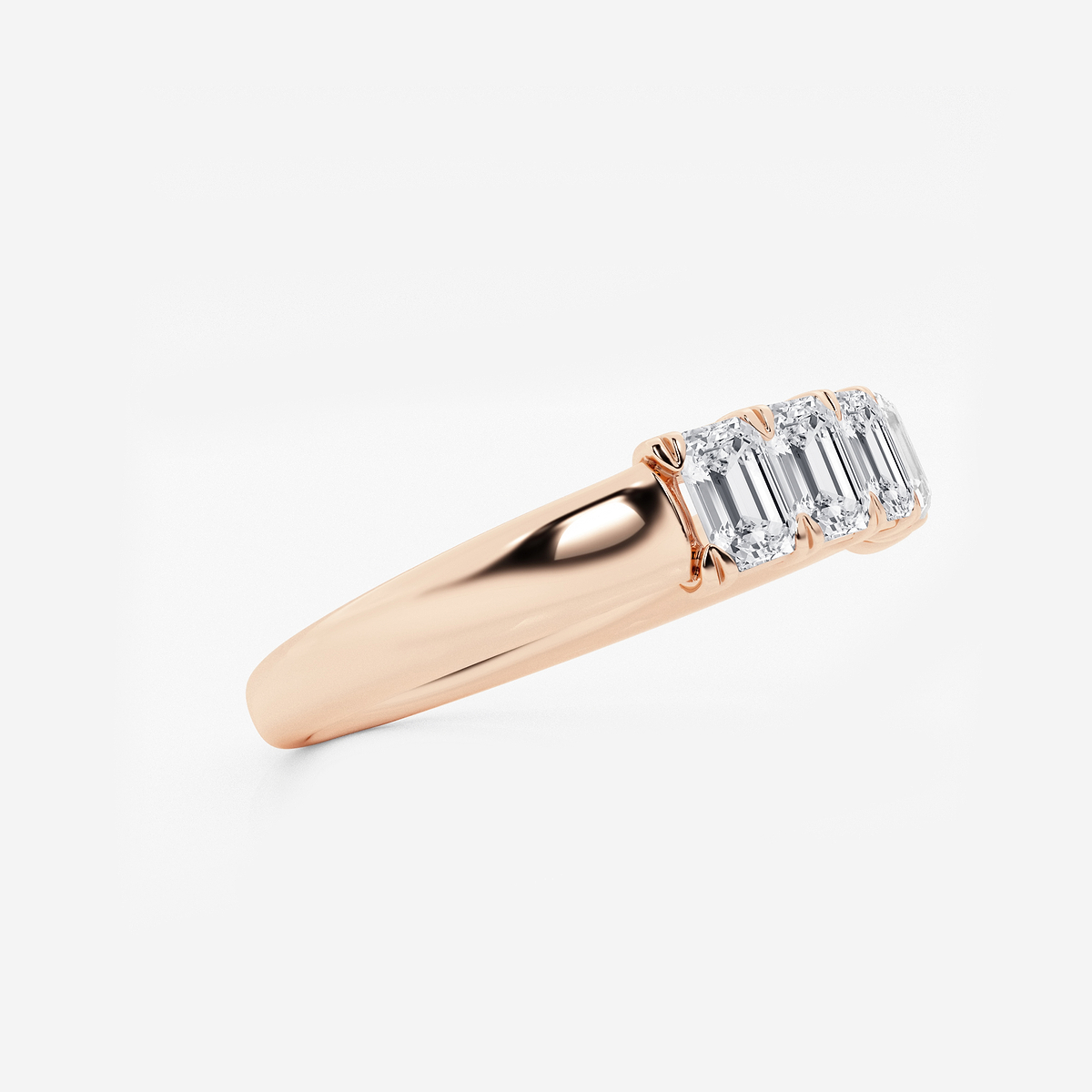 Additional Image 1 for  1 ctw Emerald Lab Grown Diamond Five-Stone Anniversary Band