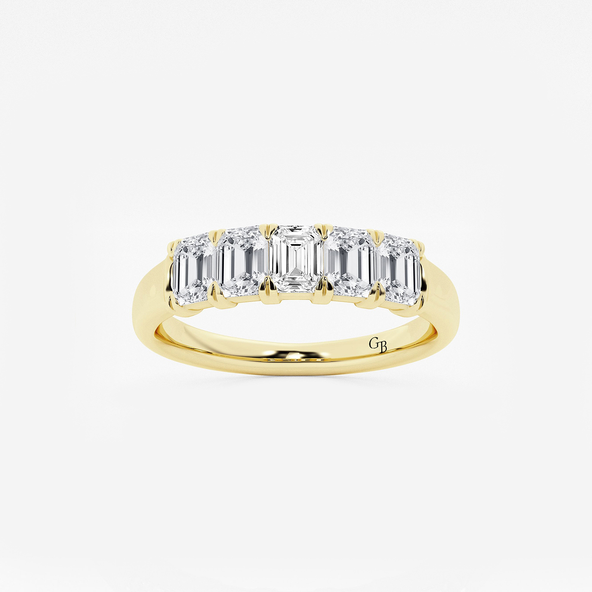 1 ctw Emerald Lab Grown Diamond Five-Stone Anniversary Band