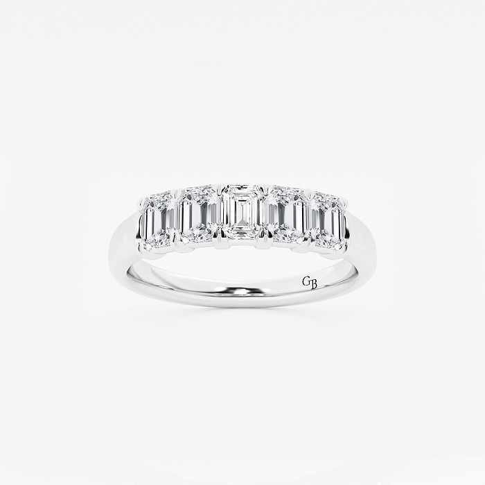 1 ctw Emerald Lab Grown Diamond Five-Stone Anniversary Band
