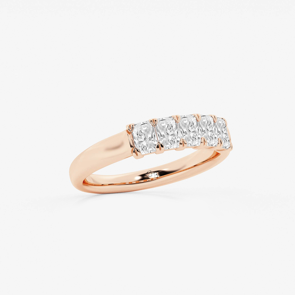 Additional Image 1 for  3/4 ctw Radiant Lab Grown Diamond Five-Stone Anniversary Band