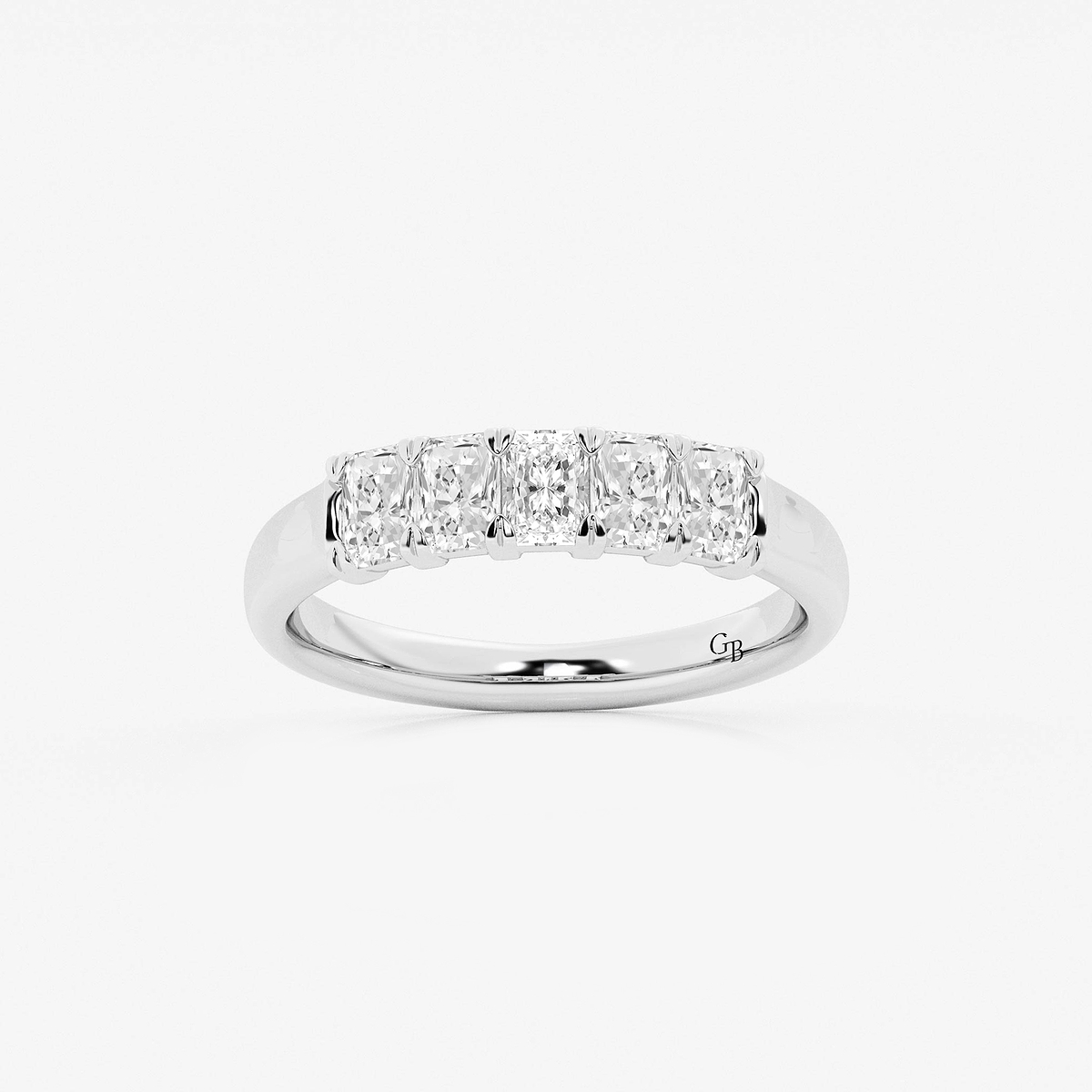 3/4 ctw Radiant Lab Grown Diamond Five-Stone Anniversary Band