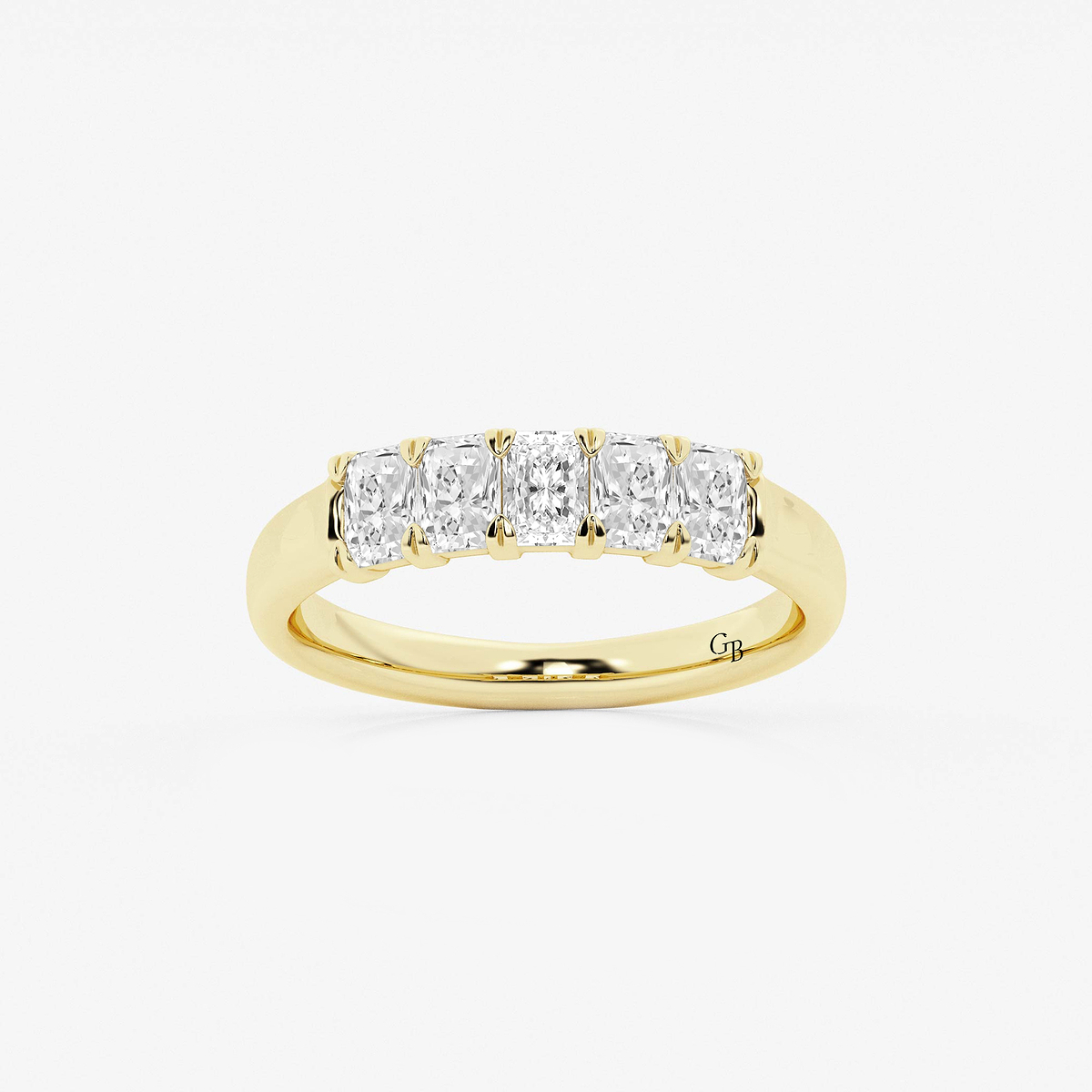 3/4 ctw Radiant Lab Grown Diamond Five-Stone Anniversary Band