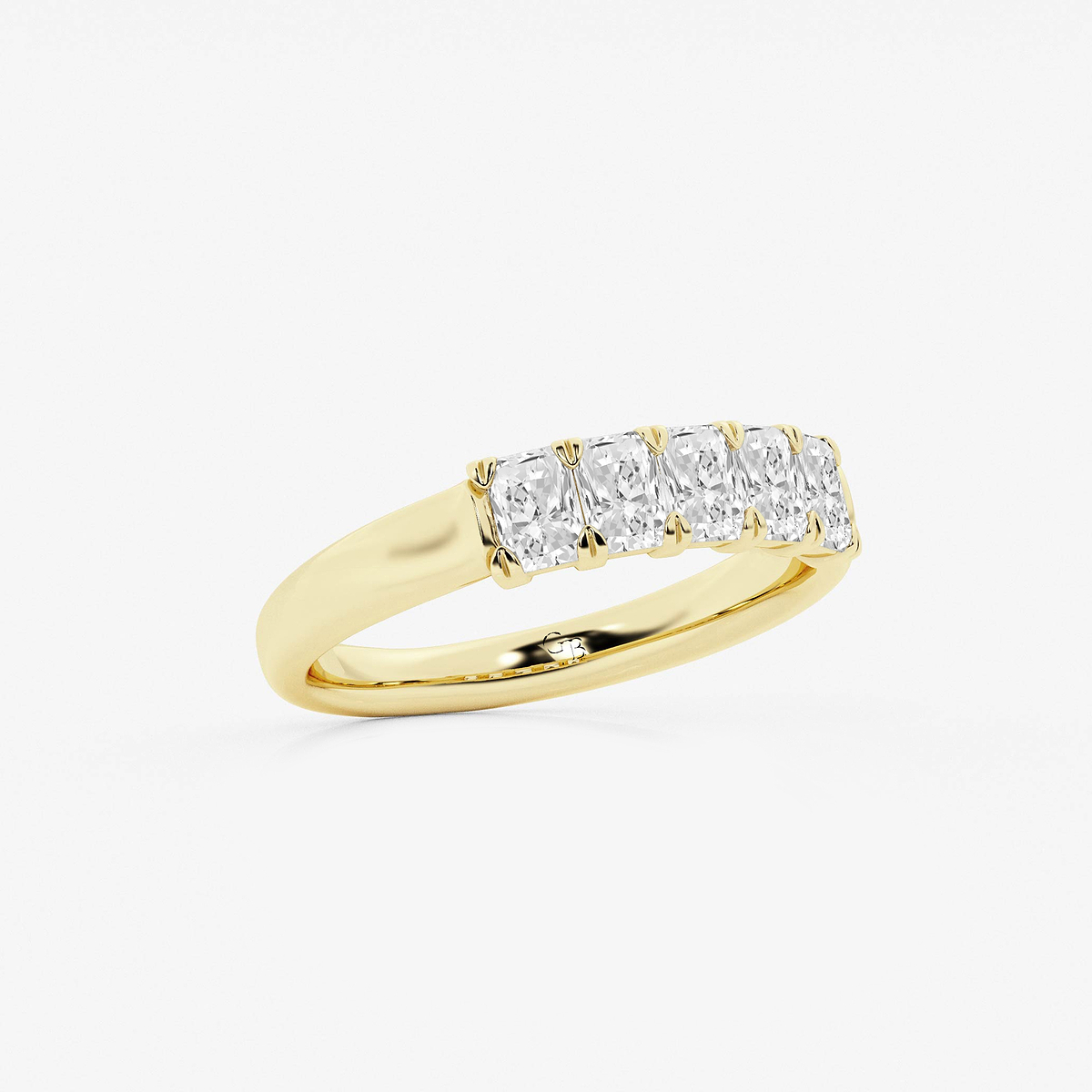 Additional Image 1 for  3/4 ctw Radiant Lab Grown Diamond Five-Stone Anniversary Band