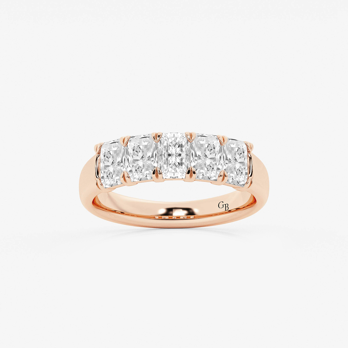 1 5/8 ctw Radiant Lab Grown Diamond Five-Stone Anniversary Band