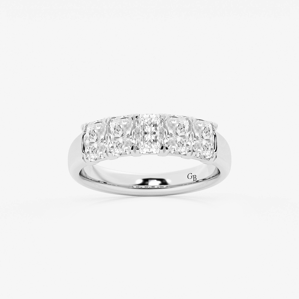 1 5/8 ctw Radiant Lab Grown Diamond Five-Stone Anniversary Band