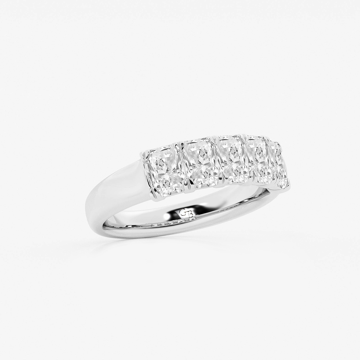Additional Image 1 for  1 5/8 ctw Radiant Lab Grown Diamond Five-Stone Anniversary Band