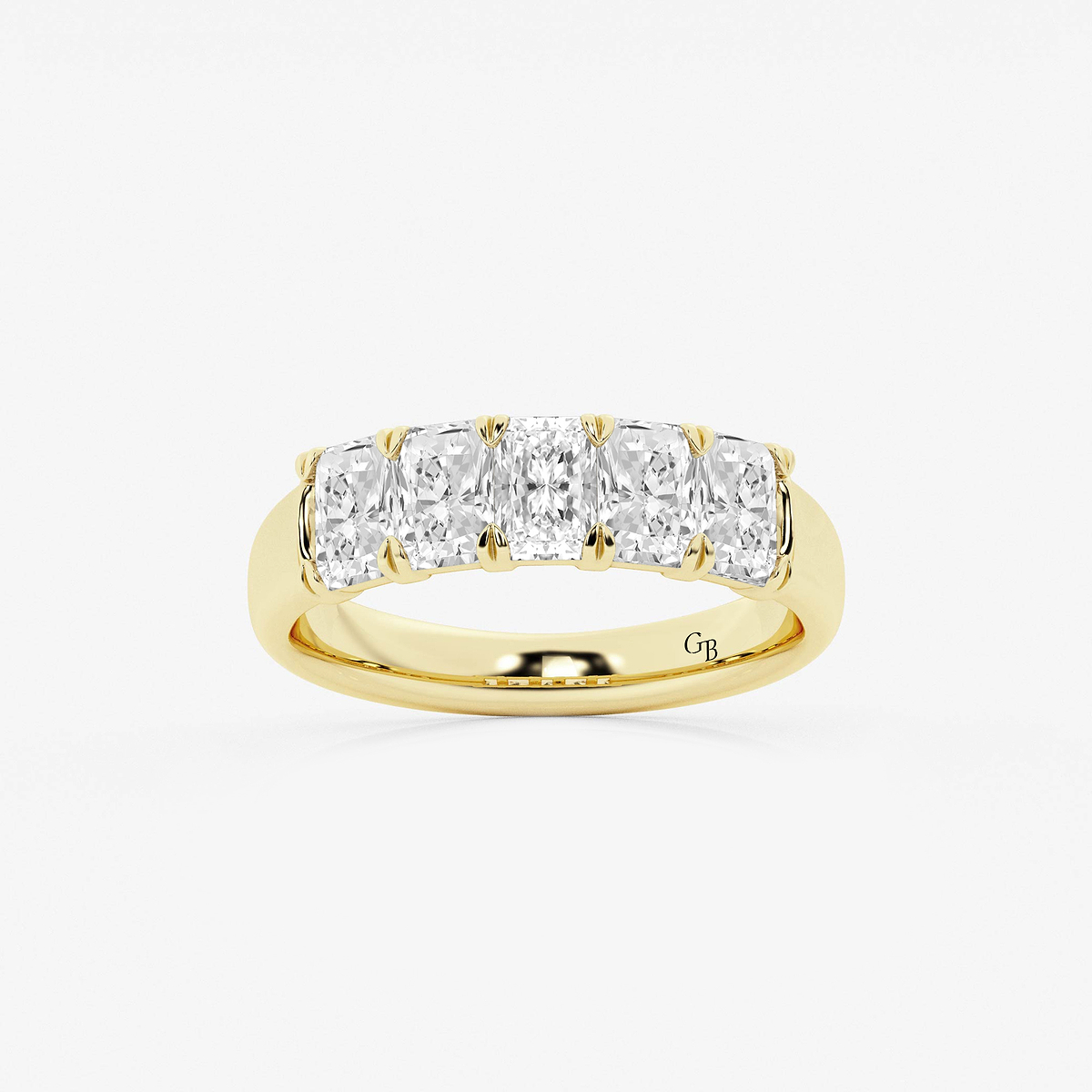 1 5/8 ctw Radiant Lab Grown Diamond Five-Stone Anniversary Band