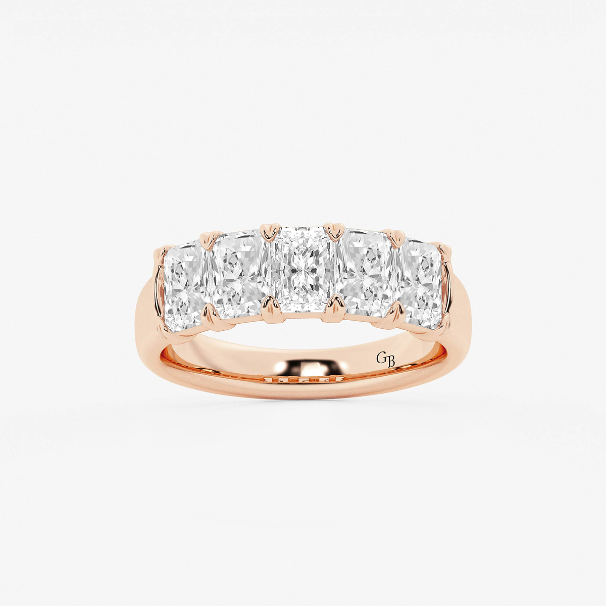 2 3/8 ctw Radiant Lab Grown Diamond Five-Stone Anniversary Band
