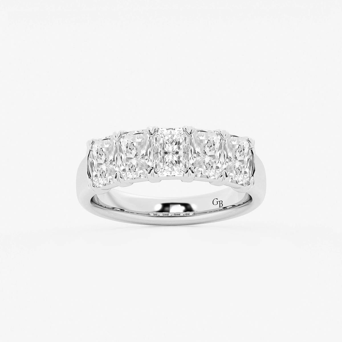 2 3/8 ctw Radiant Lab Grown Diamond Five-Stone Anniversary Band