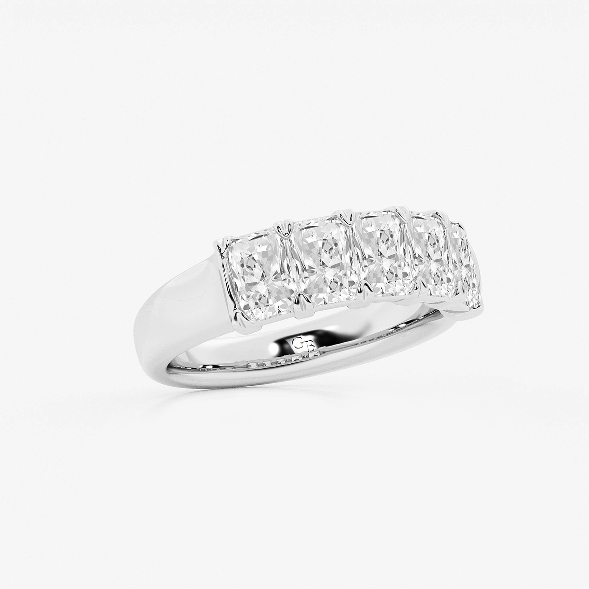 Additional Image 1 for  2 3/8 ctw Radiant Lab Grown Diamond Five-Stone Anniversary Band