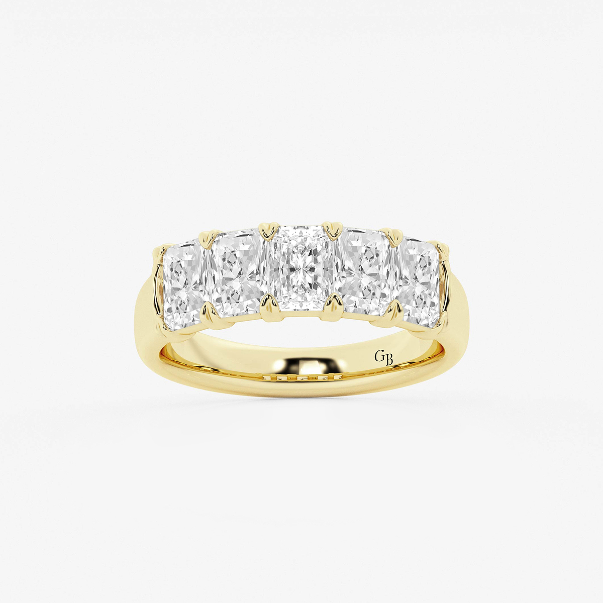 2 3/8 ctw Radiant Lab Grown Diamond Five-Stone Anniversary Band
