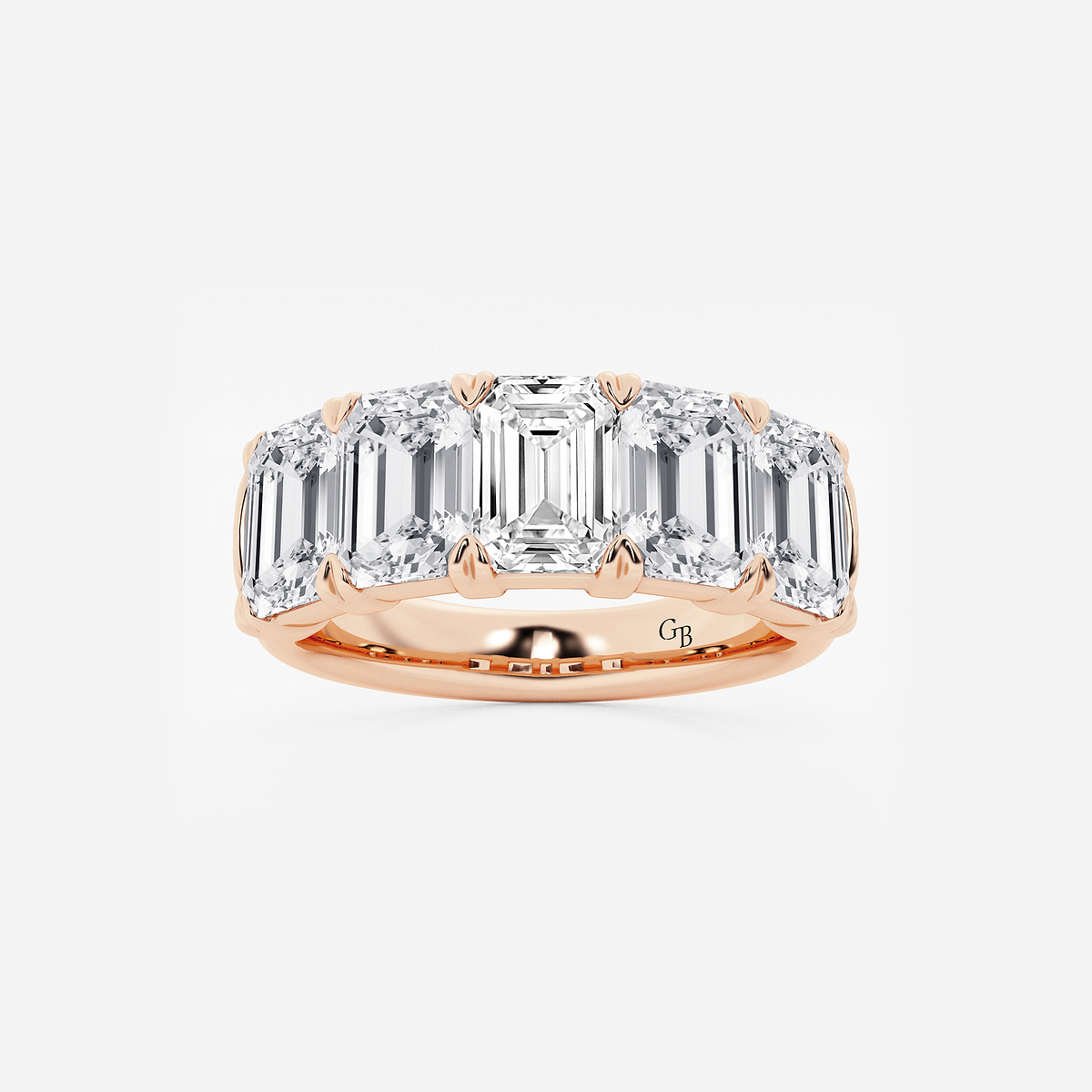 5 ctw Emerald Lab Grown Diamond Five-Stone Anniversary Band