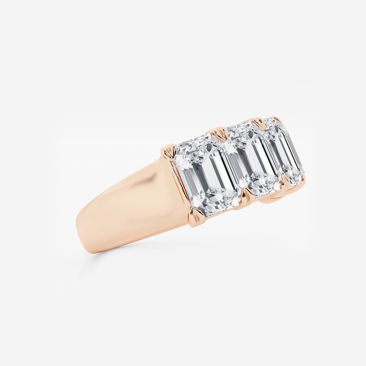 Additional Image 1 for  5 ctw Emerald Lab Grown Diamond Five-Stone Anniversary Band