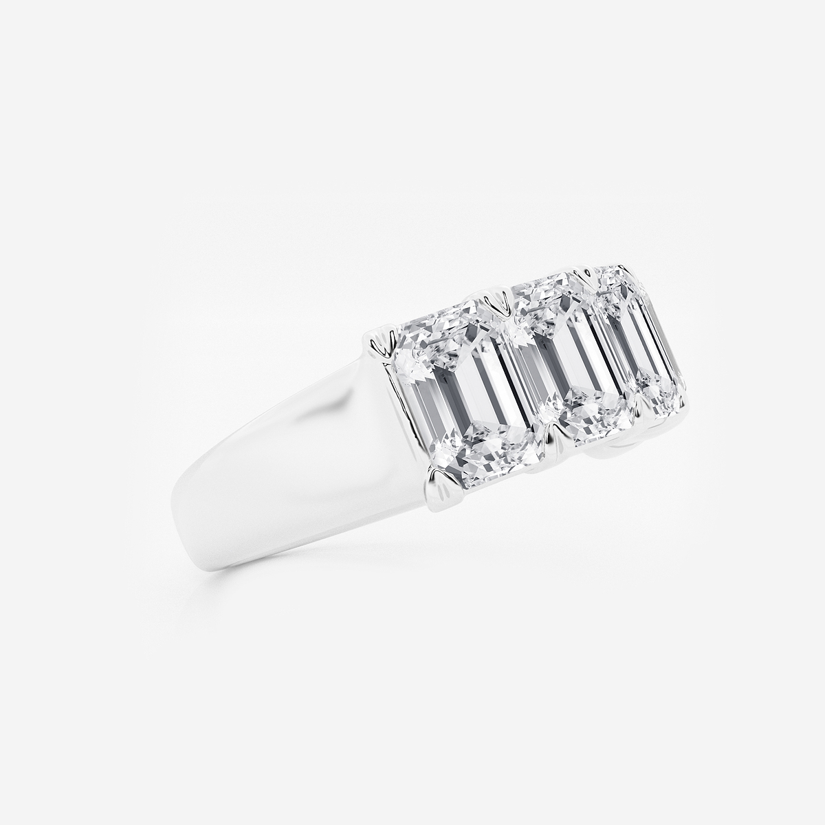 Additional Image 1 for  5 ctw Emerald Lab Grown Diamond Five-Stone Anniversary Band