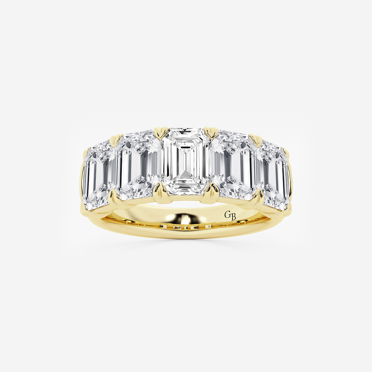 5 ctw Emerald Lab Grown Diamond Five-Stone Anniversary Band