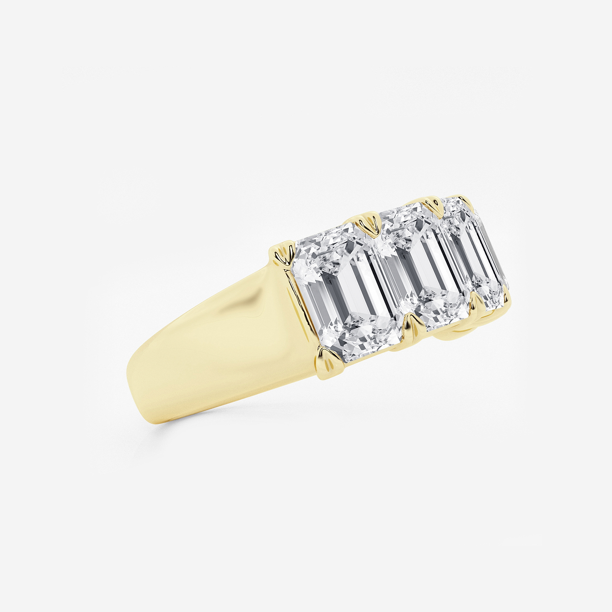 Additional Image 1 for  5 ctw Emerald Lab Grown Diamond Five-Stone Anniversary Band