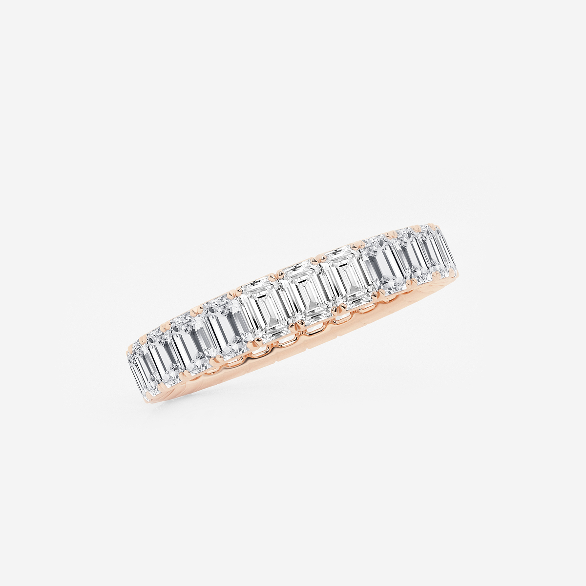 Additional Image 1 for  3 ctw Emerald Lab Grown Diamond Eternity Band - 3.4mm Width