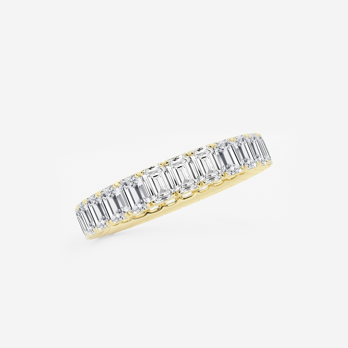 Additional Image 1 for  3 ctw Emerald Lab Grown Diamond Eternity Band - 3.3mm Width