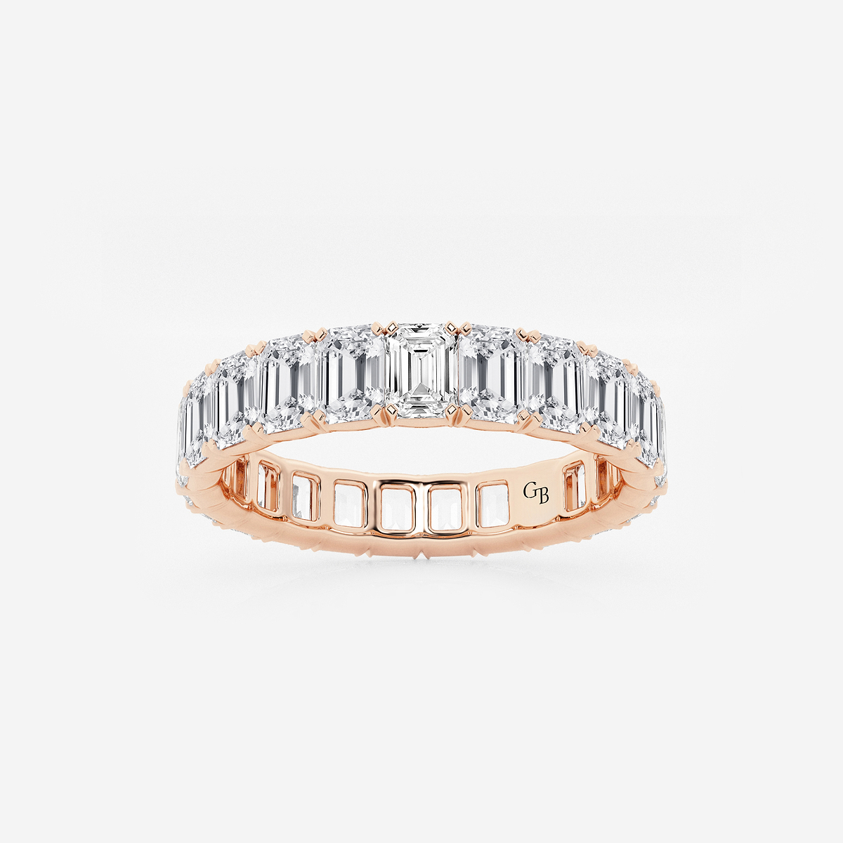 4 ctw Emerald Lab Grown Diamond Eternity Band - 3.9mm Width