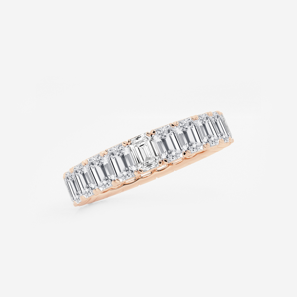 Additional Image 1 for  4 ctw Emerald Lab Grown Diamond Eternity Band - 3.9mm Width
